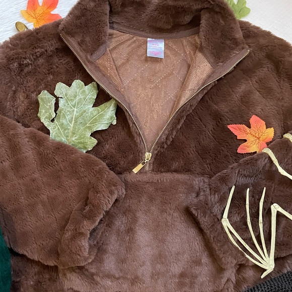 No boundaries brown autumnal quilted pullover sweater - Picture 9 of 13